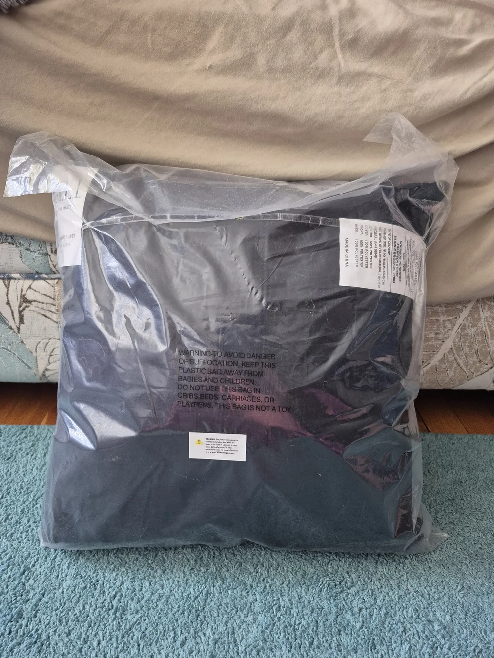G.I.L.I. Black Accent Pillow with Crystal Skull Design